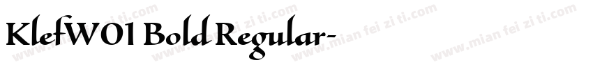 KlefW01 Bold Regular字体转换